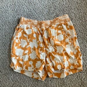 Briggs New York High Waist Orange Floral Shorts